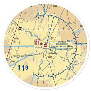 Hanksville Airport (HVE) VFR Sectional Sticker (30 mile)