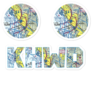 Hayward Executive Airport (HWD) VFR Sectional Sticker Pack