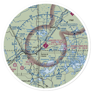 Sawyer County Airport (HYR) VFR Sectional Sticker (30 mile)
