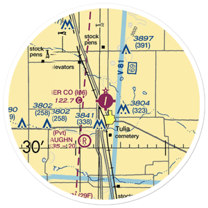 City of Tulia-Swisher County Municipal Airport (I06) VFR Sectional Sticker (20 mile)