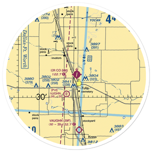 City of Tulia-Swisher County Municipal Airport (I06) VFR Sectional Sticker (30 mile)