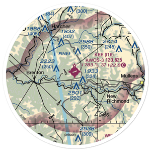 Kee Field (I16) VFR Sectional Sticker (20 mile)