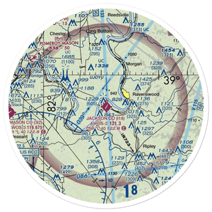 Jackson County Airport (I18) VFR Sectional Sticker (30 mile)