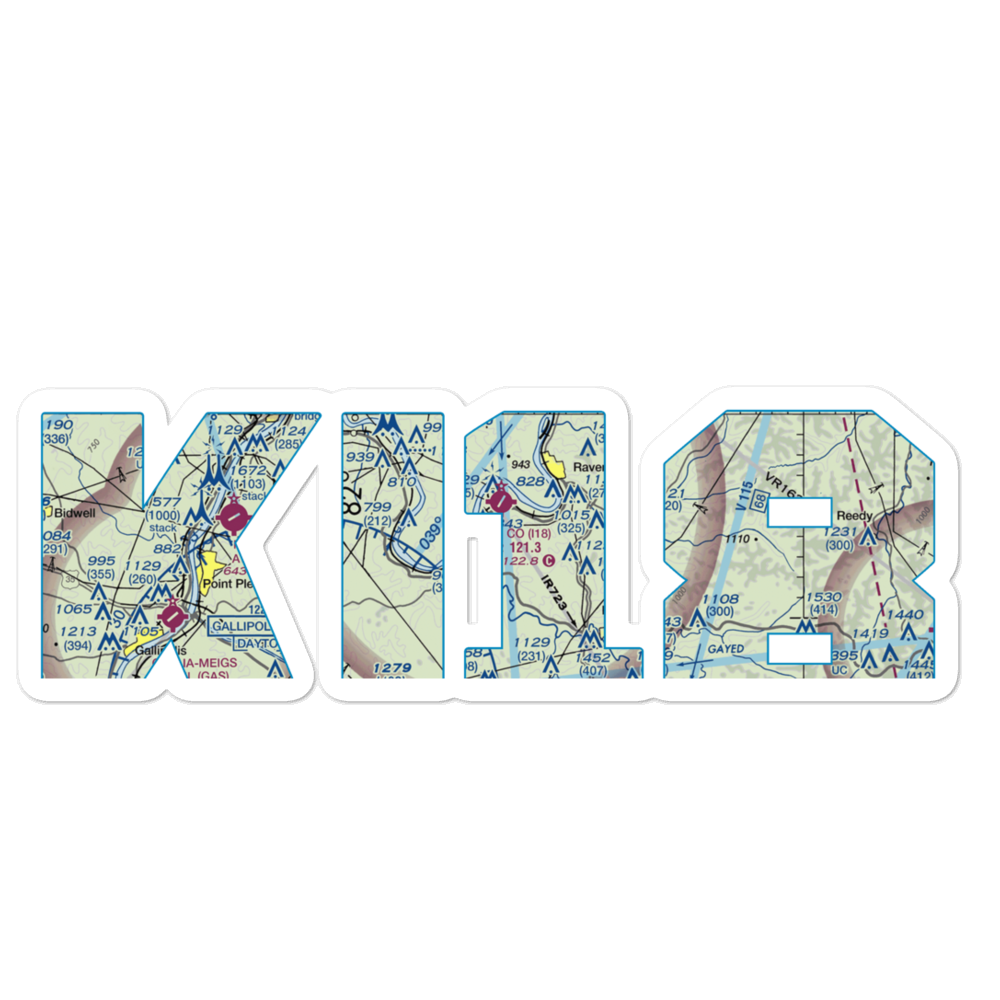 Jackson County Airport (I18) VFR Sectional Sticker 