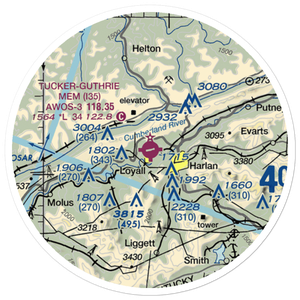 Tucker Guthrie Memorial Airport (I35) VFR Sectional Sticker (20 mile)