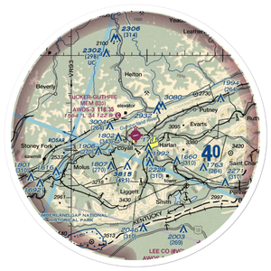 Tucker Guthrie Memorial Airport (I35) VFR Sectional Sticker (30 mile)