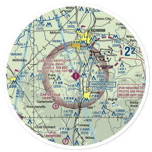 Madison Airport (I39) VFR Sectional Sticker (30 mile)