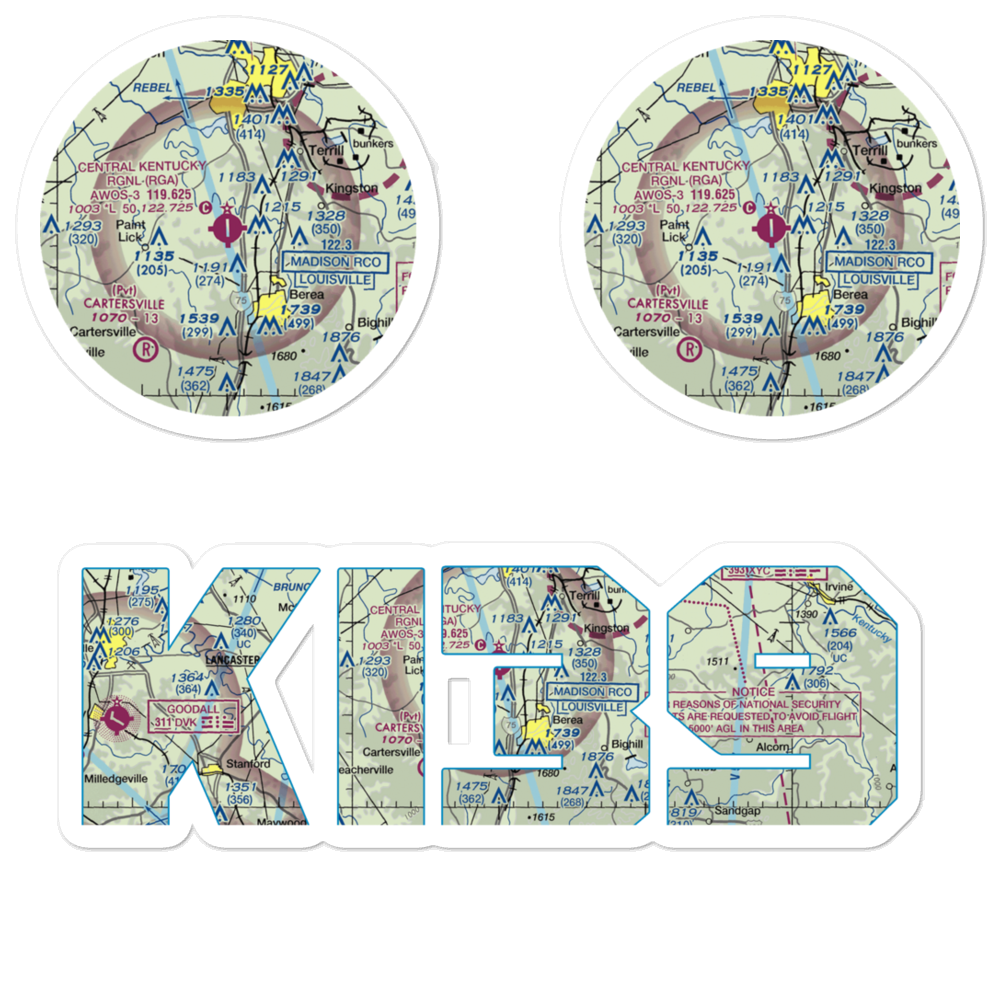 Madison Airport (I39) VFR Sectional Sticker Pack 