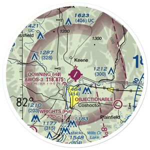 Richard Downing Airport (I40) VFR Sectional Sticker (20 mile)