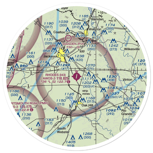James A Rhodes Airport (I43) VFR Sectional Sticker (30 mile)