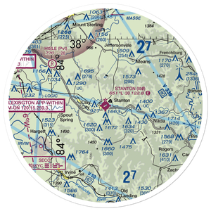 Stanton Airport (I50) VFR Sectional Sticker (30 mile)