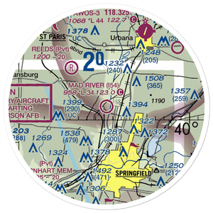 Mad River Airpark (I54) VFR Sectional Sticker (20 mile)