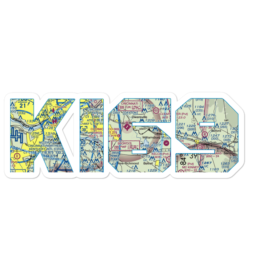Clermont County Airport (I69) VFR Sectional Sticker 
