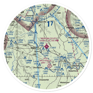 Morgan County Airport (I71) VFR Sectional Sticker (30 mile)