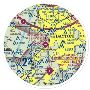 Moraine Air Park (I73) VFR Sectional Sticker (20 mile)