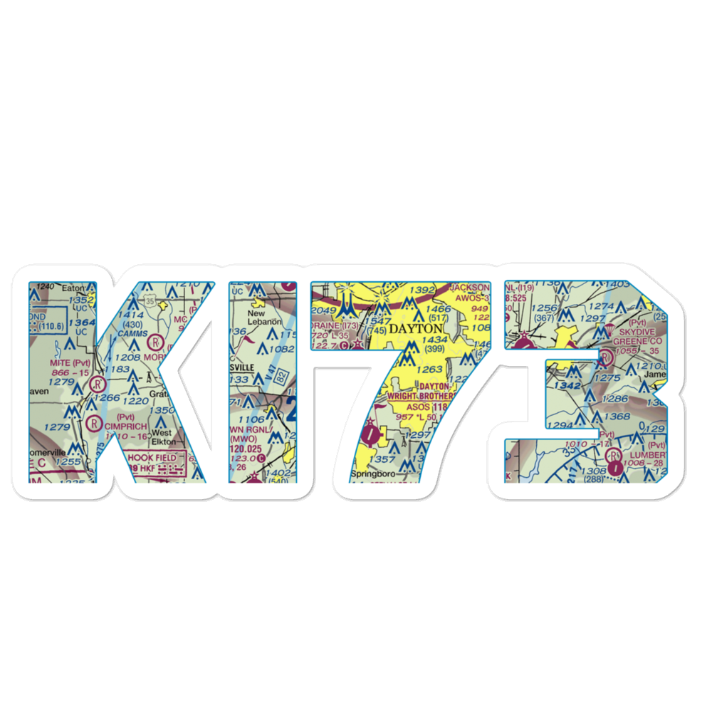 Moraine Air Park (I73) VFR Sectional Sticker 