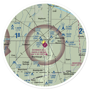 Schenck Field (ICL) VFR Sectional Sticker (30 mile)