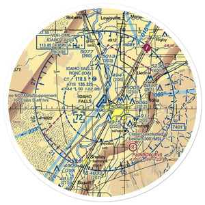 Idaho Falls Regional Airport (IDA) VFR Sectional Sticker (30 mile)