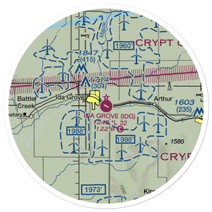 Ida Grove Municipal Airport (IDG) VFR Sectional Sticker (20 mile)
