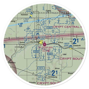 Ida Grove Municipal Airport (IDG) VFR Sectional Sticker (30 mile)