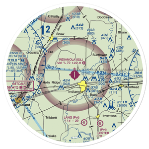 Indianola Municipal Airport (IDL) VFR Sectional Sticker (30 mile)