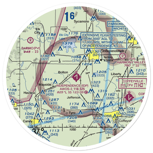 Independence Municipal Airport (IDP) VFR Sectional Sticker (30 mile)
