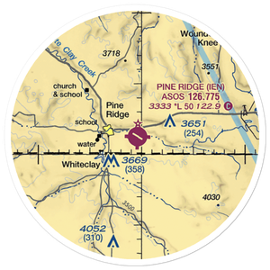 Pine Ridge Airport (IEN) VFR Sectional Sticker (20 mile)