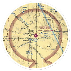 Pine Ridge Airport (IEN) VFR Sectional Sticker (30 mile)