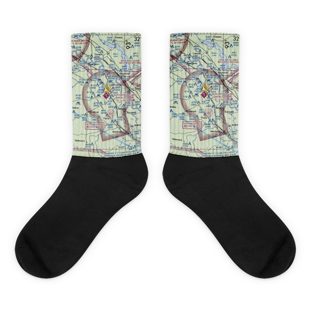 Natchitoches Regional Airport (IER) VFR Sectional Socks 