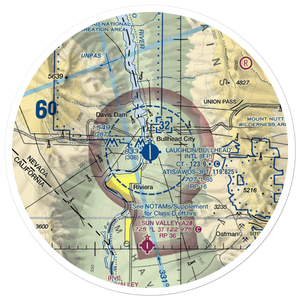 Laughlin Bullhead International Airport (IFP) VFR Sectional Sticker (30 mile)