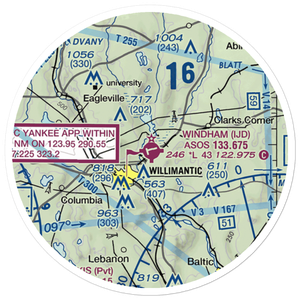 Windham Airport (IJD) VFR Sectional Sticker (20 mile)