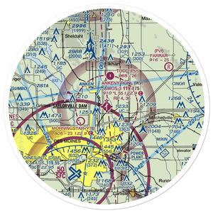 Ankeny Regional Airport (IKV) VFR Sectional Sticker (30 mile)