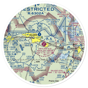 Skylark Field (ILE) VFR Sectional Sticker (30 mile)