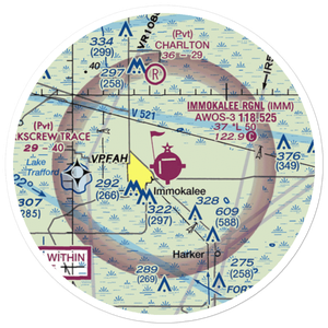 Immokalee Regional Airport (IMM) VFR Sectional Sticker (20 mile)