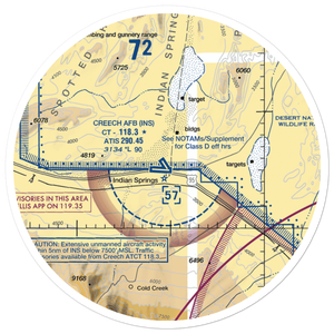 Creech Air Force Base (INS) VFR Sectional Sticker (30 mile)