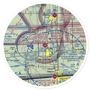 Imperial County Airport (IPL) VFR Sectional Sticker (30 mile)
