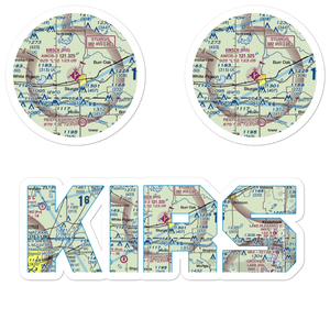 Kirsch Municipal Airport (IRS) VFR Sectional Sticker Pack