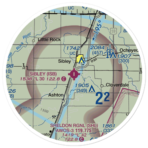 Sibley Municipal Airport (ISB) VFR Sectional Sticker (20 mile)