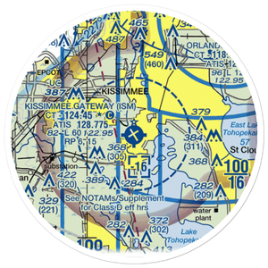 Kissimmee Gateway Airport (ISM) VFR Sectional Sticker (20 mile)