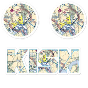 Sloulin Field International Airport (ISN) VFR Sectional Sticker Pack