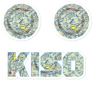 Kinston Regional Jetport At Stallings Field (ISO) VFR Sectional Sticker Pack