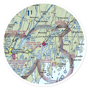 Wiscasset Airport (IWI) VFR Sectional Sticker (30 mile)