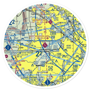 West Houston Airport (IWS) VFR Sectional Sticker (30 mile)