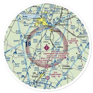 Halifax-Northampton Regional Airport (IXA) VFR Sectional Sticker (30 mile)