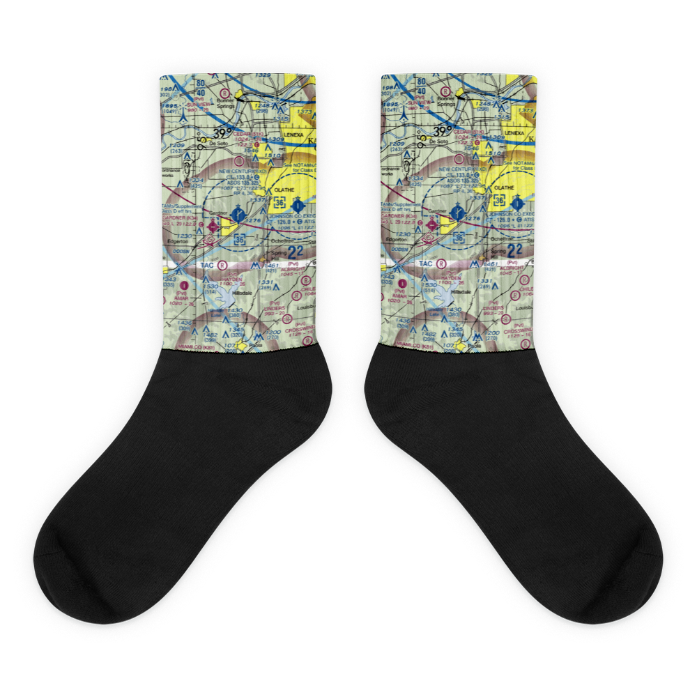 New Century Aircenter Airport (IXD) VFR Sectional Socks 