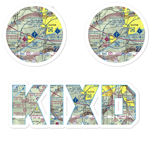 New Century Aircenter Airport (IXD) VFR Sectional Sticker Pack