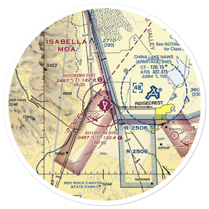 Inyokern Airport (IYK) VFR Sectional Sticker (30 mile)