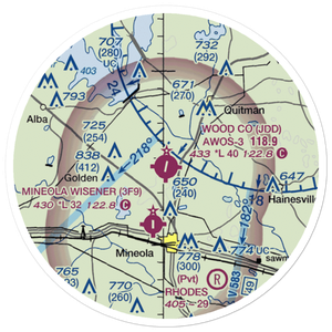 Wood County Airport (JDD) VFR Sectional Sticker (20 mile)