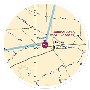 Jordan Airport (JDN) VFR Sectional Sticker (20 mile)