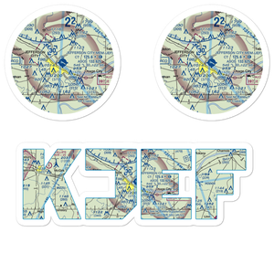Jefferson City Memorial Airport (JEF) VFR Sectional Sticker Pack